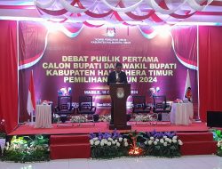 KPU Haltim Sukses Gelar Debat Perdana Aman Dan Damai