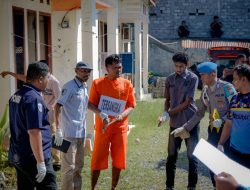 AH Alias Hanafi Jalani 33 Adegan Rekontruksi Saat Membunuh Korban