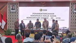 ‎Penandatanganan Kerangka Kerja Sama  Konsorsium Antam-IBC-HYD. 