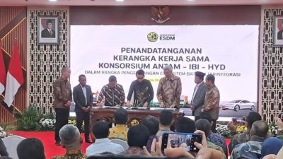 ‎Penandatanganan Kerangka Kerja Sama  Konsorsium Antam-IBC-HYD. 