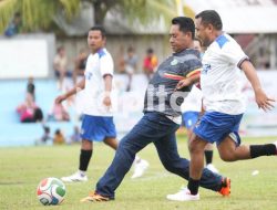 Bantai DPRD 4-0, Tim Pemda Haltim Tampil Perkasa di Laga Eksebisi HUT Ke-23