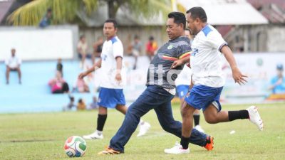 Bantai DPRD 4-0, Tim Pemda Haltim Tampil Perkasa di Laga Eksebisi HUT Ke-23