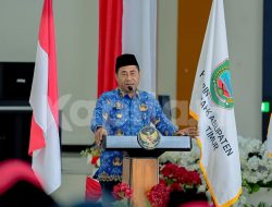 Bupati Ubaid Yakub Tekankan Sinergi Pelayanan Kemanusiaan dan Penguatan Layanan Kesehatan pada Pelantikan Pengurus PMI Haltim