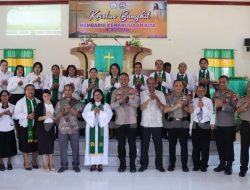 Minggu Kasih, Kapolres Haltim Dengarkan Aspirasi Jemaat di Buli Asal